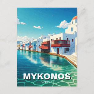 Mykonos Griekenland Griekse eilanden Briefkaart