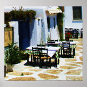 Mykonos, Griekenland, Griekse eilanden, Cafe Poster (Voorkant)