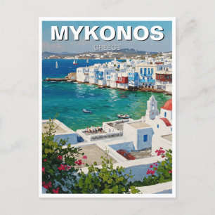 Mykonos Griekenland Griekse eilanden Klein Venetië Briefkaart