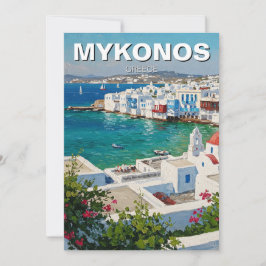 Mykonos Griekenland Griekse eilanden Klein Venetië Feestdagenkaart