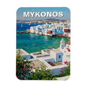 Mykonos Griekenland Griekse eilanden Klein Venetië Magneet