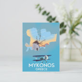 Mykonos Griekenland Kaart reisposter (Staand voorkant)
