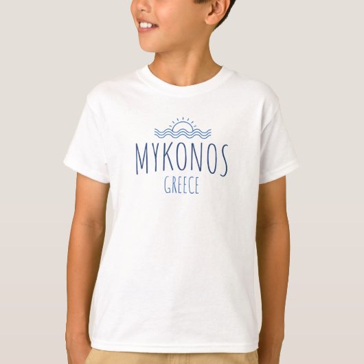 Mykonos Griekenland Kids Jongens T-shirt (Voorkant)