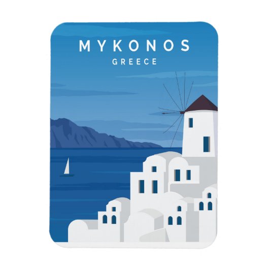 Mykonos Griekenland Magneet (Verticaal)