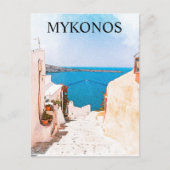 Mykonos Griekenland Ocean Uitzicht Reizen Briefkaart (Voorkant)