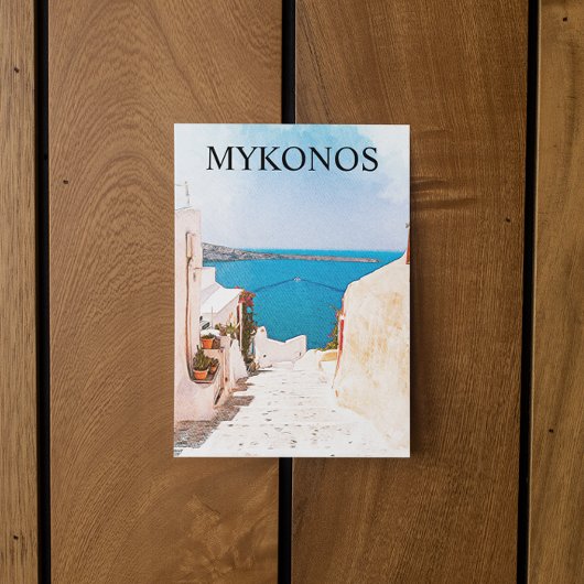 Mykonos Griekenland Ocean Uitzicht Reizen Briefkaart
