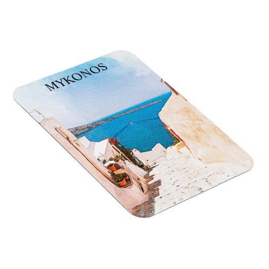 Mykonos Griekenland Ocean Uitzicht Reizen Magneet (Rechterzijde)