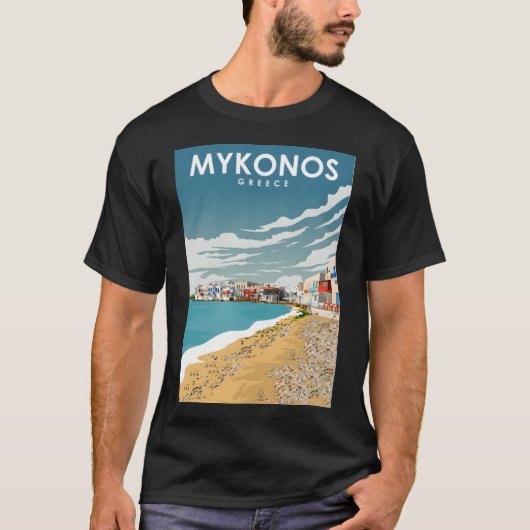 Mykonos Griekenland Overdag Schilderachtig reizen  T-shirt (Voorkant)