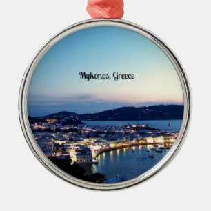 Mykonos, Griekenland panorama Metalen Ornament