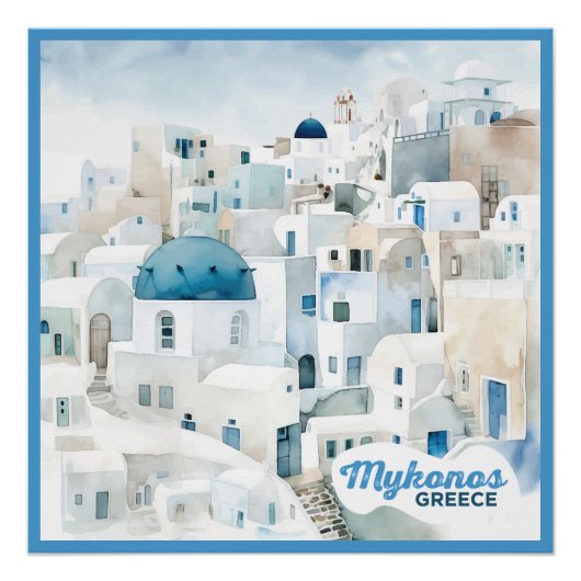 Mykonos Griekenland Perfect Poster (Voorkant)