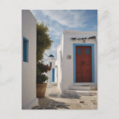 Mykonos Griekenland Reis Ansichtkaart Uitnodiging Briefkaart (Voorkant)