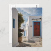 Mykonos Griekenland Reis Briefkaart (Voorkant / Achterkant)