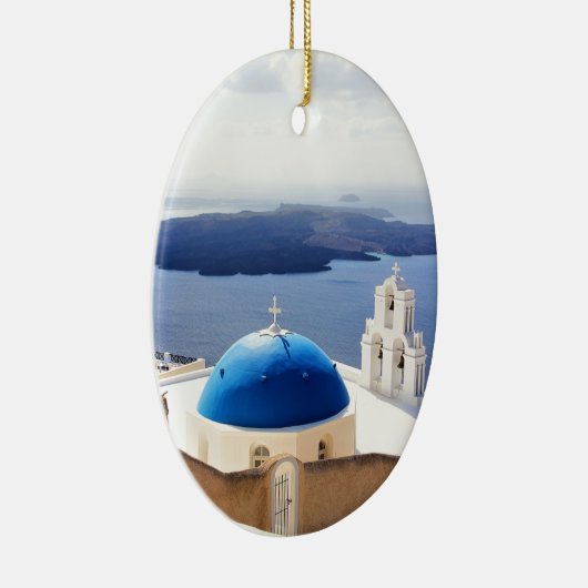 Mykonos Griekenland Reis Europe Toerisme Santorini Keramisch Ornament (Rechts)