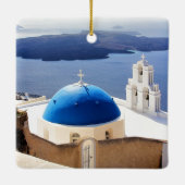 Mykonos Griekenland Reis Europe Toerisme Santorini Keramisch Ornament (Achterkant)