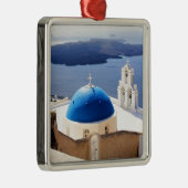 Mykonos Griekenland Reis Europe Toerisme Santorini Metalen Ornament (Rechts)