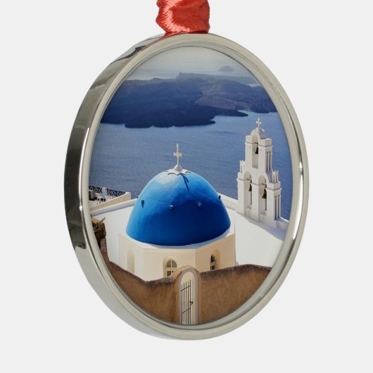 Mykonos Griekenland Reis Europe Toerisme Santorini Metalen Ornament (Rechts)