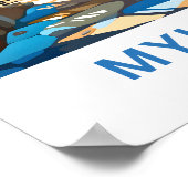 Mykonos Griekenland Reisprint Poster (Hoek)