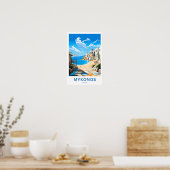 Mykonos Griekenland Reisprint Poster (Keuken)