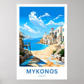 Mykonos Griekenland Reisprint Poster (Voorkant)