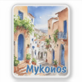 Mykonos Griekenland Reissticker Sticker (Voorkant)