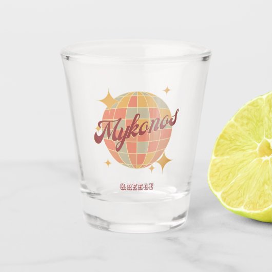 Mykonos Griekenland Retro accessoire souvenir bar Shot Glas (Voorkant)