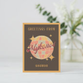 Mykonos Griekenland Retro  Partij Briefkaart (Staand voorkant)