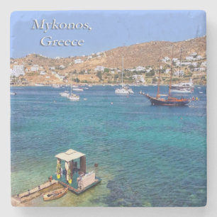 Mykonos, Griekenland Stenen coaster Onderzetter