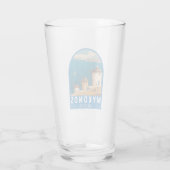 Mykonos Griekenland Travel Art Embleem Glas (Achterkant)