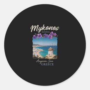 Mykonos Griekenland Uitstapje Egeïsche Zee Eiland Ronde Sticker