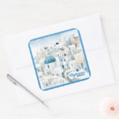 Mykonos Griekenland Vierkante Sticker (Envelop)