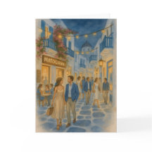 Mykonos Griekenland Waterverf