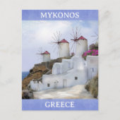 Mykonos Griekenland Windmolen Griekse Eilanden Rei Briefkaart (Voorkant)