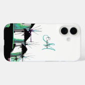 Mykonos Griekenland Windmolens met uw monogram Case-Mate iPhone Case (Achterkant (horizontaal))