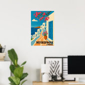 Mykonos Griekenland Zeezijde Reis  Poster (Thuiskantoor)