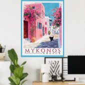 Mykonos, Grieks Poster (Thuiskantoor)