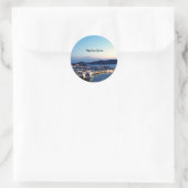 Mykonos, Griekse landschapsfoto Ronde Sticker (Tas)