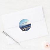 Mykonos, Griekse landschapsfoto Ronde Sticker (Envelop)