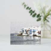Mykonos, Griekse watervoorgebouwen Briefkaart (Staand voorkant)