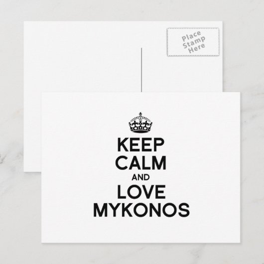 MYKONOS HOUD KALM - PNG.nl Briefkaart (Voorkant / Achterkant)