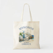 Mykonos in Watercolor Bliss Tote Bag (Voorkant)