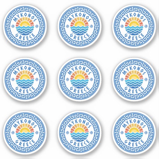 Mykonos Island, Greece Multiple Pack Sticker (Voorkant)