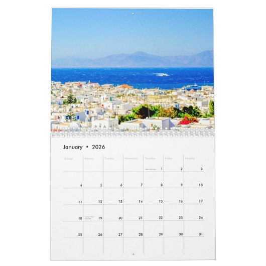 Mykonos Kalender (Jan 2026)