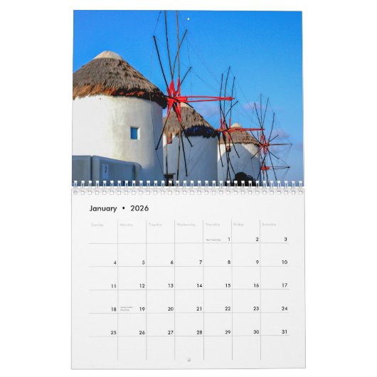 Mykonos Kalender (Jan 2026)