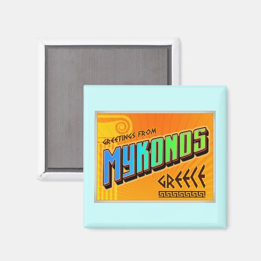 MYKONOS MAGNEET (Voorkant / Achterkant)