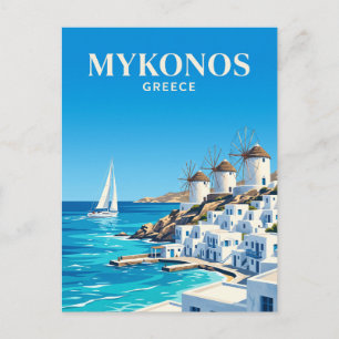 Mykonos Molens Griekenland Briefkaart