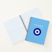 Mykonos Muse, blauw Notitieboek (Binnen)