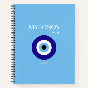 Mykonos Muse, blauw Notitieboek