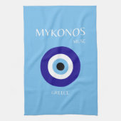 Mykonos Muse, blauw Theedoek (Verticaal)