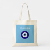 Mykonos Muse, blauw Tote Bag (Achterkant)