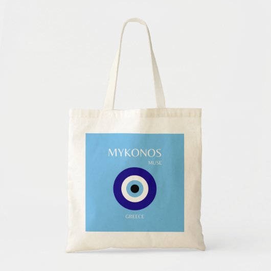 Mykonos Muse, blauw Tote Bag (Voorkant)